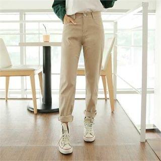 Zip-front Pocket-side Pants