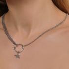 Star Pendant Layered Necklace 01 - Silver - One Size