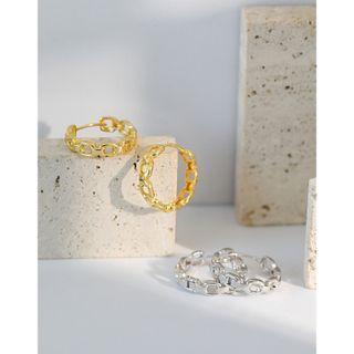 925 Sterling Silver Chain Ear Hoop