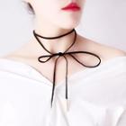 Bow Layered String Necklace