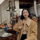 Detachable Knit Collar Wool Blend Long Coat