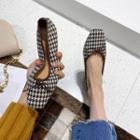 Houndstooth Bow Pumps