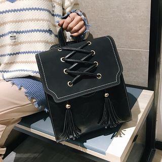 Lace-up Flap Backpack