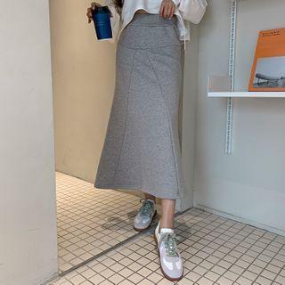 Long Mermaid Paneled Skirt