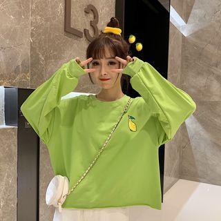 Lemon Print Long-sleeve T-shirt