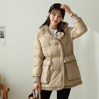 Hooded Double-breasted Puffer Jacket