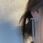 Faux Pearl Alloy Fringed Earring 1 Pair - Silver - One Size
