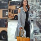 Cold Shoulder Double-breasted Trench Coat