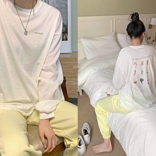 Band-cuff Print T-shirt