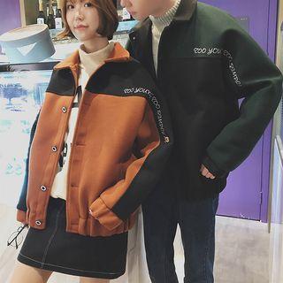 Couple Matching Woolen Button Jacket