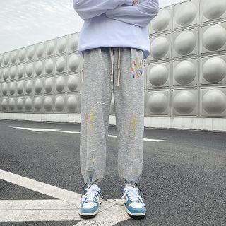 Graffiti Print Drawstring Sweatpants