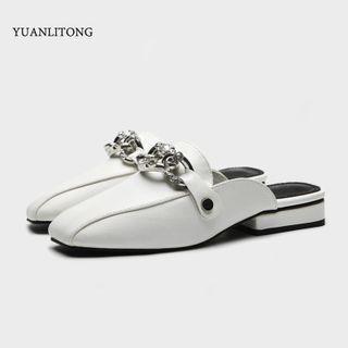 Chained Block-heel Mules