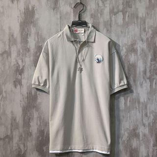 Short-sleeve Graphic Patch Polo Shirt