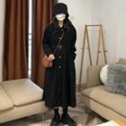 Long-sleeve Plain Single Breasted Trench Coat