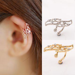 Rhinestone Angel Wings Ear Cuff