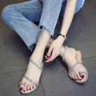 Sequined Loop Toe Sandals