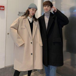 Double-button Loose-fit Coat