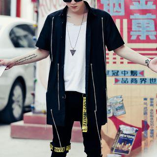 Short-sleeve Chain Accent Shirt