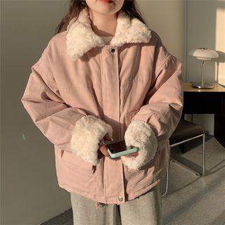 Fleece Collar Zip-up Jacket