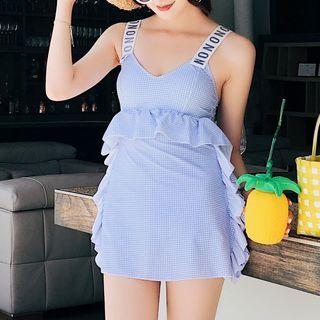 Set: Lettering Swim Dress + Bottom