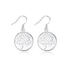 Fashion Christmas Tree Earrings Silver - One Size