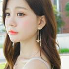Bar & Star Drop Earring 1 Pair - As Shown In Figure - One Size