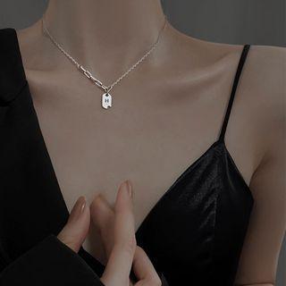 Sterling Silver Lettering Necklace 1 Pc - Xl1419 - Silver - One Size