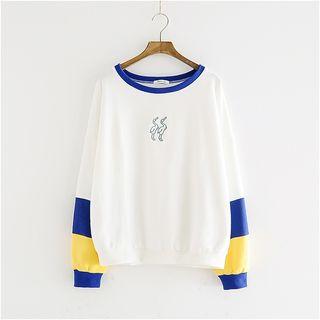 Embroidery Panel Pullover