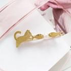 Alloy Faux Pearl Cat & Fish Hair Clip 1 Piece - Hair Pin - One Size