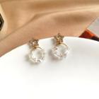 Star Earring 1 Pair - White - One Size
