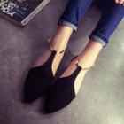 T-strap Pointed Flats
