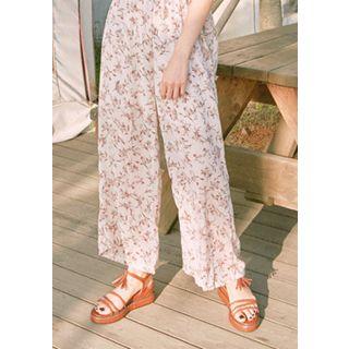 Tasseled Ankle-strap Wedge Sandals