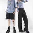 Couple Matching Short-sleeve T-shirt / Shorts / Shrug / Wide Leg Jeans / Set