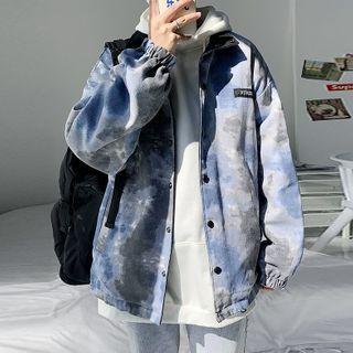 Tie-dyed Baseball Jacket