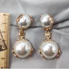 Faux Pearl Dangle Earring 1 Pair - Faux Pearl - White - One Size