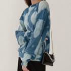 Tie-dyed Pullover Blue & White - One Size
