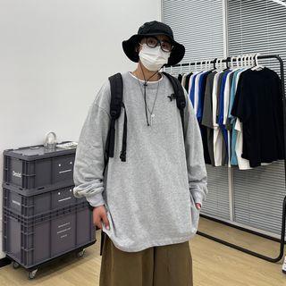 Cotton Plain Long-sleeve Tee