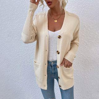 Long Sleeve Pocket Loose-fit Cardigan