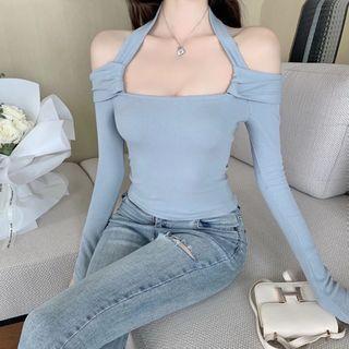 Knotted Off-shoulder Top