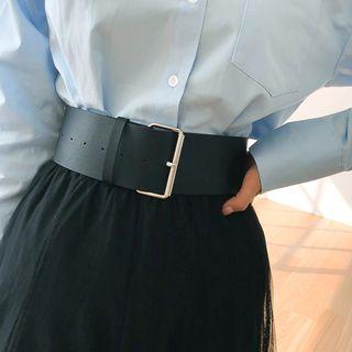 Wide Pleather Belt