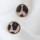 Leopard Print Disc Earring