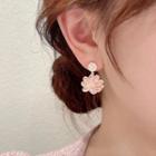 Flower Alloy Dangle Earring 1 Pair - Pink - One Size