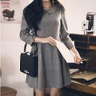 Peter Pan Collar 3/4-sleeve A-line Dress