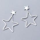 925 Sterling Silver Star Drop Earring As Shown In Figure - One Size