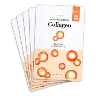 Etude - 0.2 Therapy Air Mask New Set 5 Pcs - 12 Types Collagen - 5 Pcs