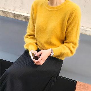Vivid-color Furry Sweater