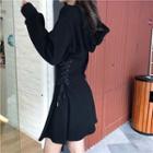 Side Lace-up Hoodie Dress