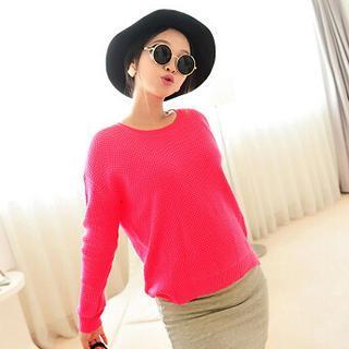 Crew-neck Drop-shoulder Sweater