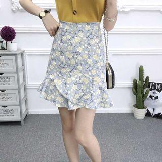 Asymmetric Mini Mermaid Skirt