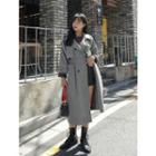 Shepard-check Midi Trench Coat